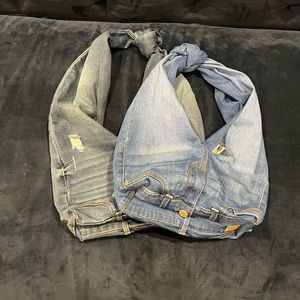 Handmade Denim knot purse